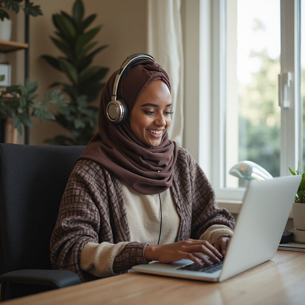 Qof Soomaali ah oo ka shaqeeya guriga